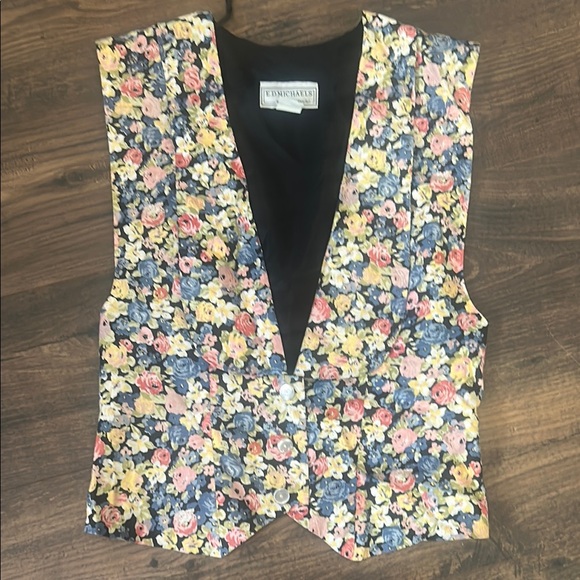 e.d. michaels Jackets & Blazers - Floral Women's Vest by